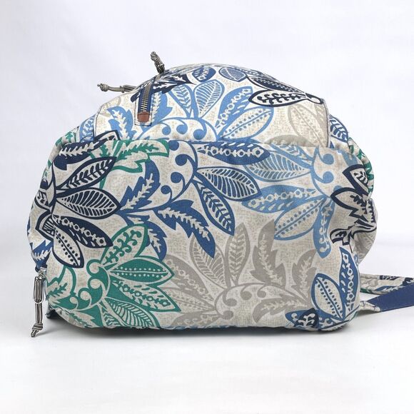Vera Bradley Campus Tech Backpack Santiago Retired Blue Green Floral Large - Picture 11 of 14